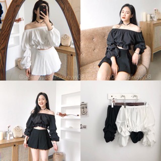Áo trễ vai tay bồng