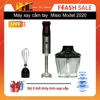 Máy xay cầm tay Mishio Model 2020 - thương hiệu Nhật bản + tặng bộ 5 thố thủy tinh cao cấp.