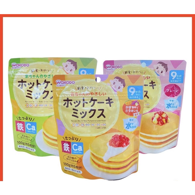 (Date 02/2024) Bột làm bánh pancake Wakodo Nhật cho bé ăn dặm 9m