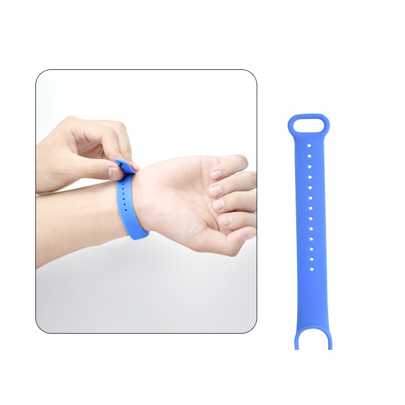 Dây Đeo Thay Thế Chất Liệu Silicon Màu Trơn Cho Xiaomi mi band 7 6 5 4 3 3 4 5 mi band 6