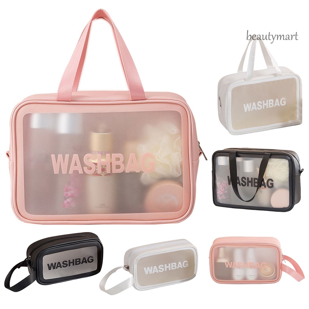 [Hàng mới về] Túi đựng mỹ phẩm bằng PVC chống thấm nước sức chứa lớn đa năng tiện dụng