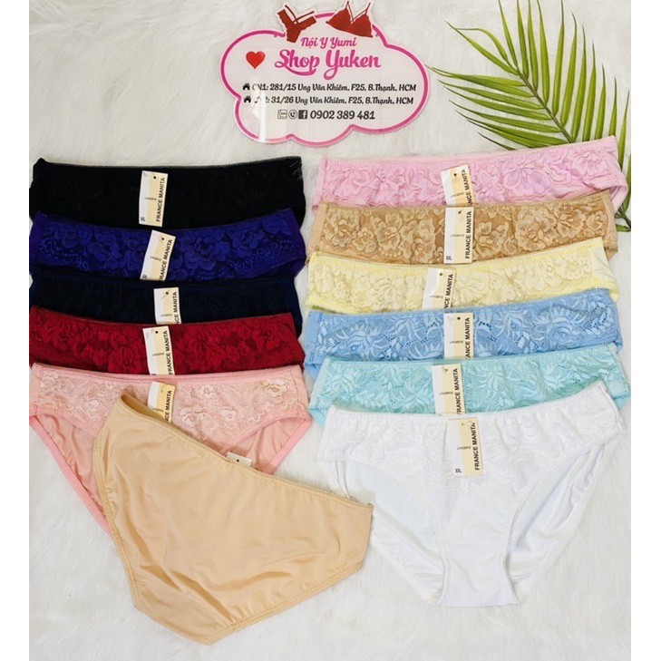 ♥️ SHOP UY TÍN ♥️  Quần Lót Thun Lạnh Phối Ren Hàng Việt Nam