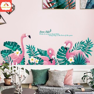 Giấy dán tường 3D mẫu decal đẹp giá rẻ phòng ngủ phòng khách - trang trí cho bé gái bé trai có keo sẵn - HẠC HỒNG
