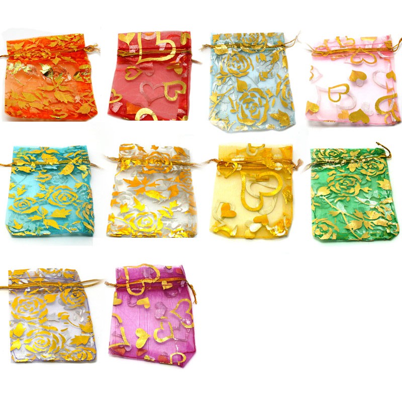 Set 10 Túi Rút Beadia Đựng Trang Sức Nhiều Màu Sắc
