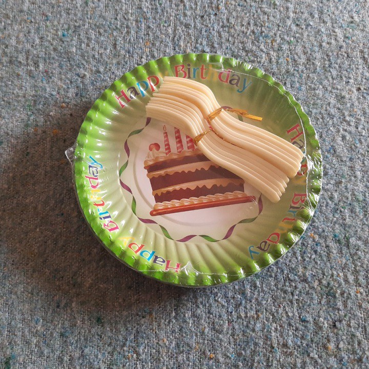 10 Đĩa Giấy Sinh Nhật Kèm Nĩa