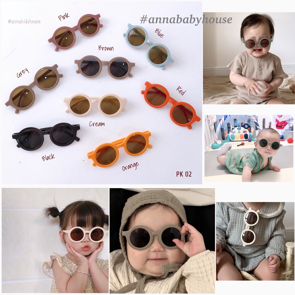PK 02 : Kính râm mắt tròn cho bé [ Hàng có sẵn ]