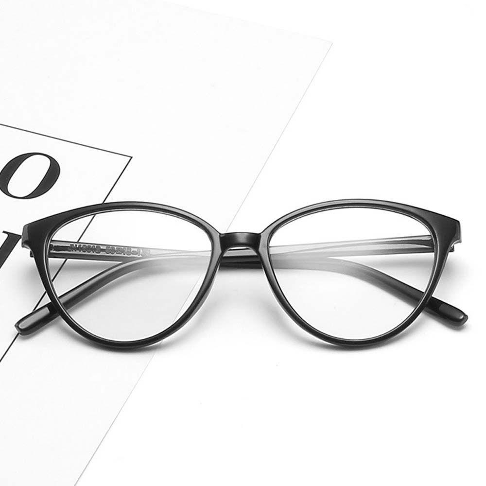 Mắt Kính Gọng Mắt Mèo Tròng Vuông Màu Xám Trong Suốt Thời Trang Cho Nữ MXMUSTY