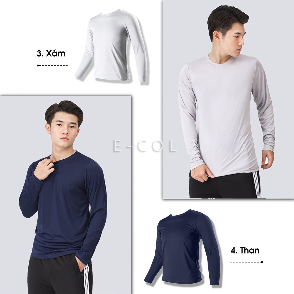 Áo thun giữ nhiệt nam thể thao Ecollect (45-86kg) phom đẹp chất vải dày dặn