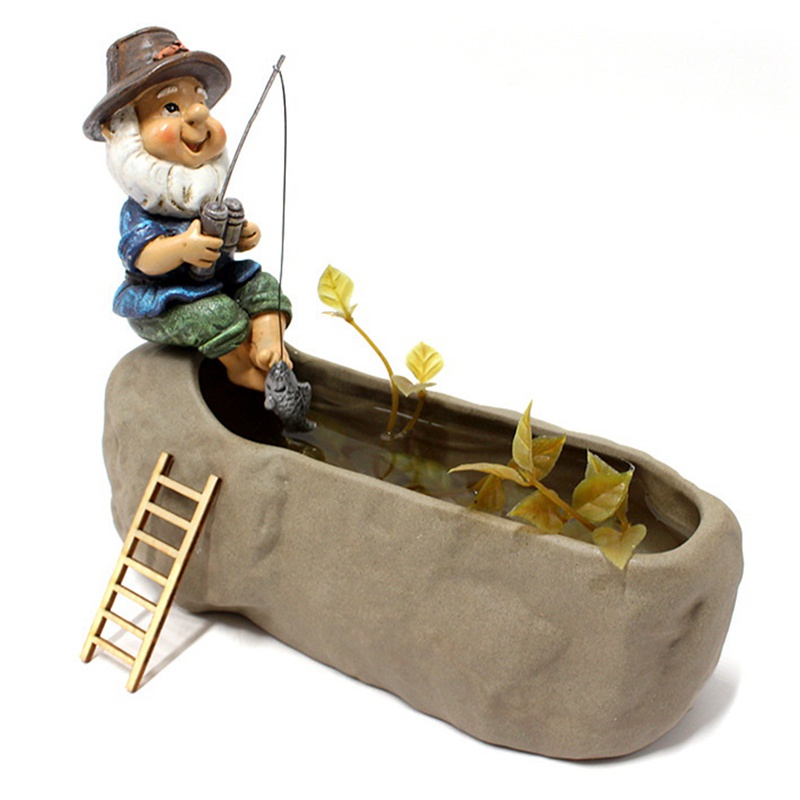 Mô Hình Chú Lùn Bằng Nhựa Resin Trang Trí Sân Vườn