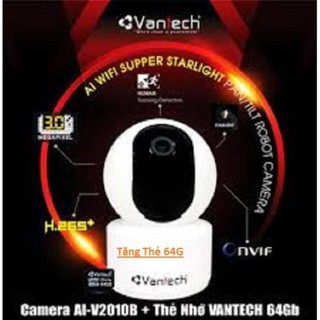Camera wifi 4mp vantech ai-v2010c tặng thẻ 32g