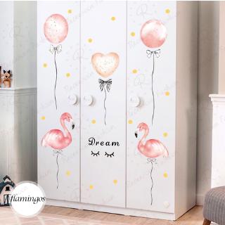 Decal dán tường hình chim hồng hạc