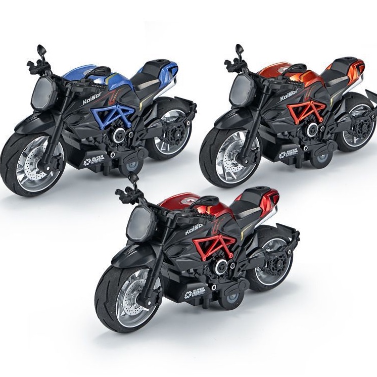 Mô hình đồ chơi moto bằng sắt có âm thanh đèn tỉ lệ 1:12