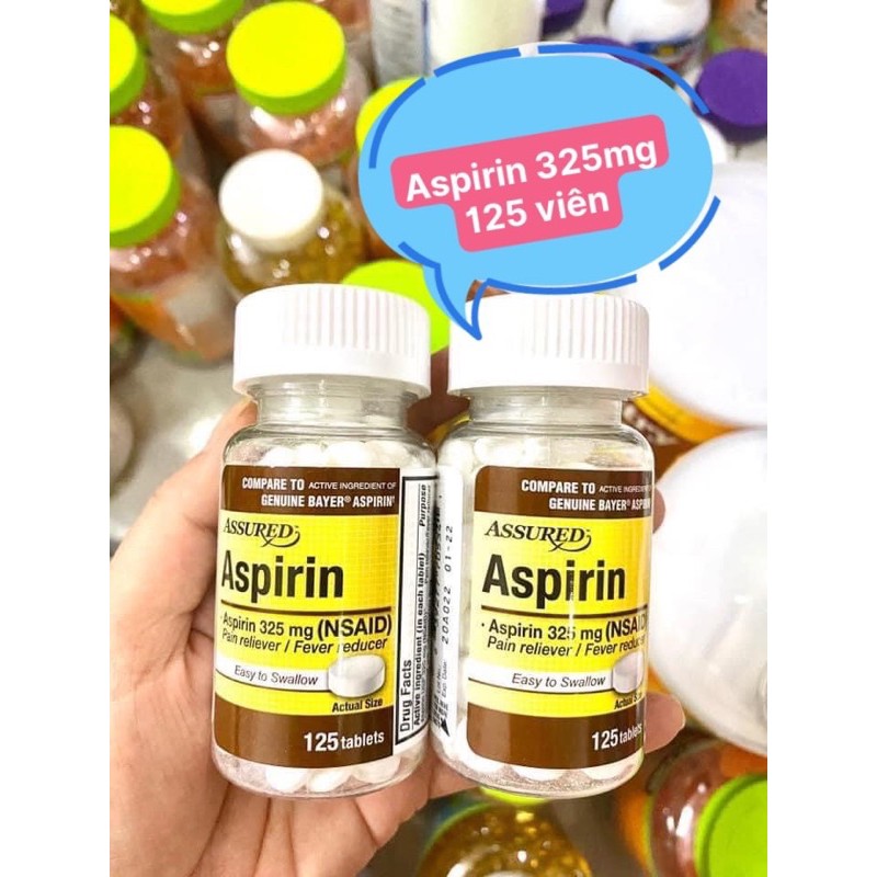 hộp assured aspirin 325mg 125 viên nội địa mỹ