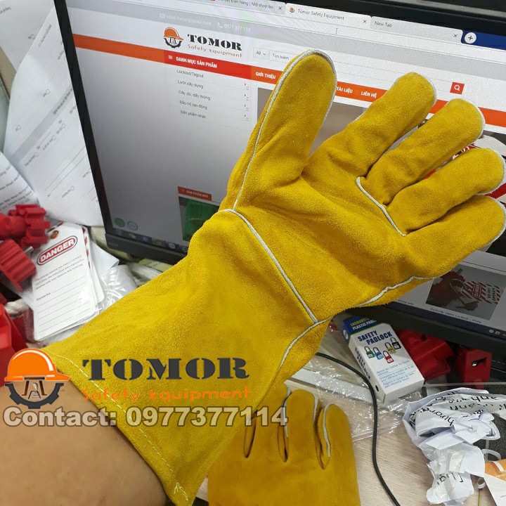 Găng tay da hàn Everest tiêu chuẩn CE- EN388