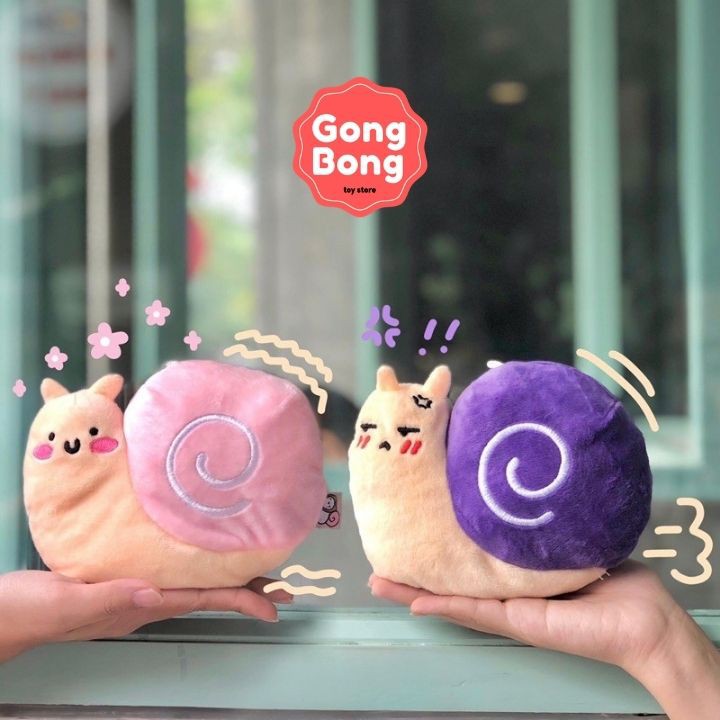 Ốc sên cảm xúc shop gấu bông 2 mặt siêu xinh ae bạch tuộc cảm xúc nhồi bông Reversible Snail  Gong Bong store