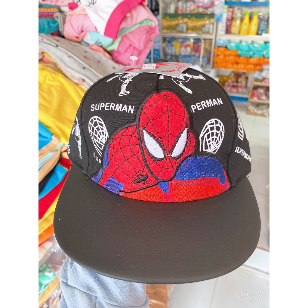 NÓN HIPHOP NÓN SIÊU NHÂN NHỆN SPIDERMAN CHO BÉ TRAI TỪ 4 - 8 TUỔI