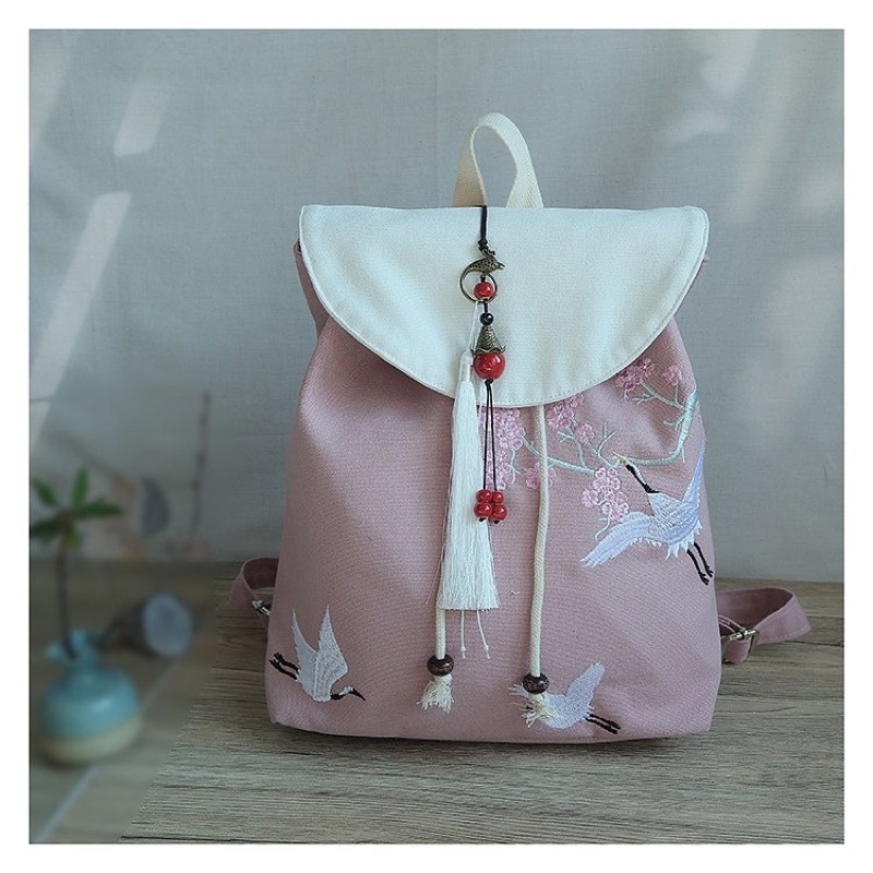BALO CANVAS CỔ TRANG HOẠ TIẾT THÊU