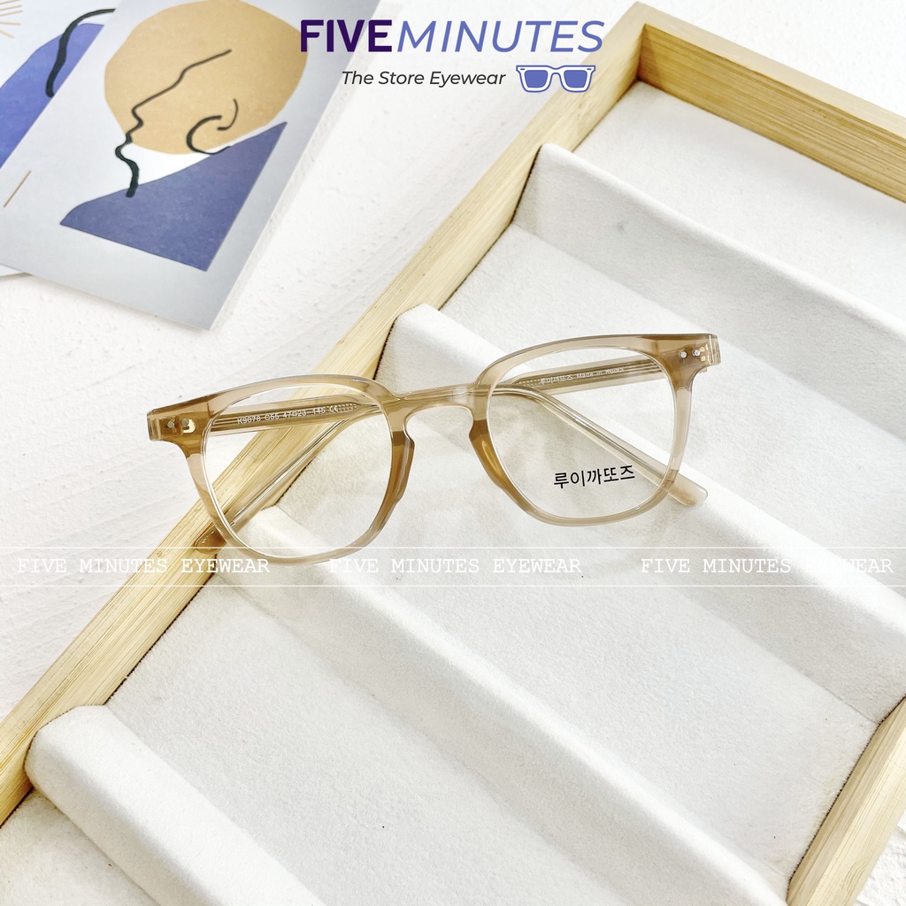 Gọng kính nam nữ, nhựa Acetate lõi kim loại chắc chắn 9078 Siêu hot - Kính Mắt Five Minutes