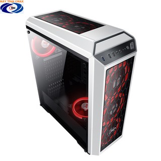 Vỏ case Aigo Starship II White (Tặng 03 FAN Led AIGO P9 RED)