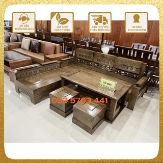 Sofa góc nhỏ gỗ sồi Nga giá gốc tại xưởng - ghế sofa cao cấp