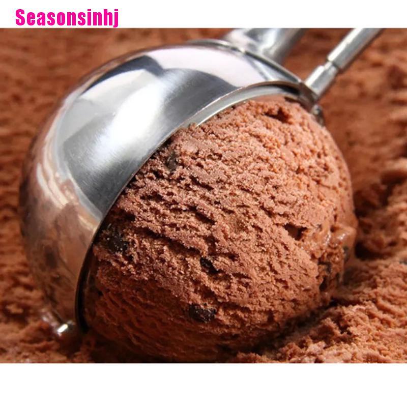【Seasonsinhj】Stainless Steel Mechanical Ice Cream Scoop | Melon Baller, Cookie