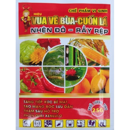 Chế phẩm vi sinh phòng trừ các loại côn trùng hại cây: vẽ bùa, nhện đỏ, rầy rệp.....