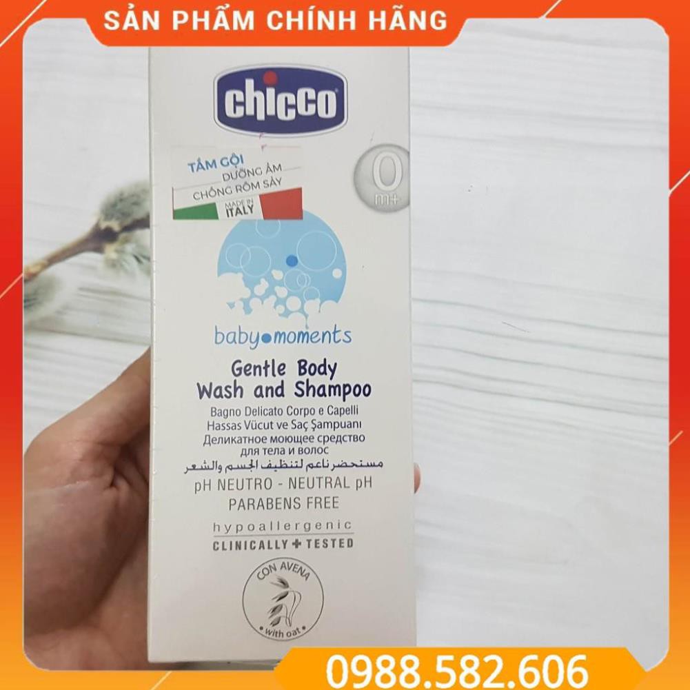 Sữa Tắm Gội Toàn Thân Chicco Cho Bé Chiết Xuất Từ Yến Mạch (0m+) - 8059147053204