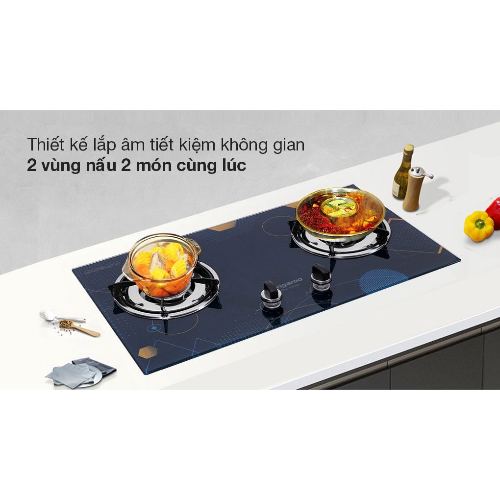 Bếp gas đôi âm kính Kangaroo KG536B