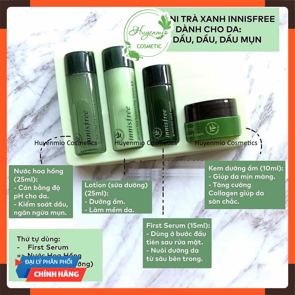 Set trà xanh 4 món Innisfree / Green Tea Special Kit EX (4 Sản Phẩm) [NEW 2019]