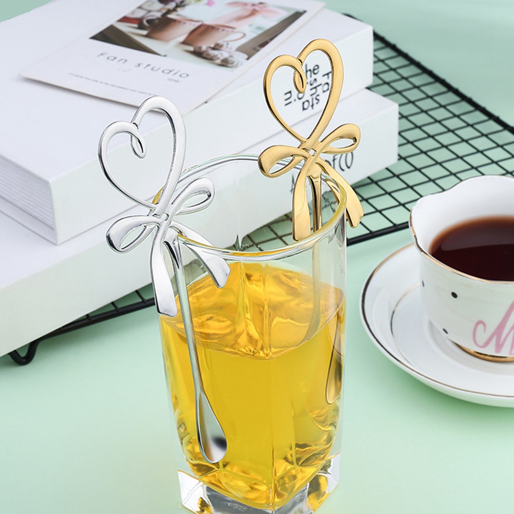 Muỗng Cà Phê Cán Dài Hình Trái Tim Nhiều Màu Sắc