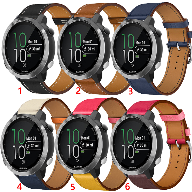 Dây Đeo Da Thay Thế Cho Đồng Hồ Thông Minh Garmin Forerunner 645 645M 245 245M / Venu Sq / Vivoactive  3