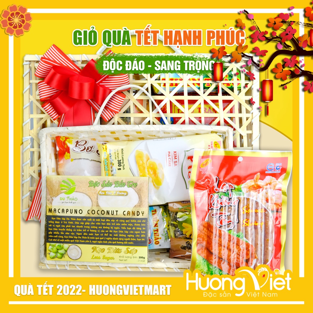 Giỏ quà Tết đặc sản Việt Nam, giỏ quà tết 2023 kết hợp nhiều món ngon