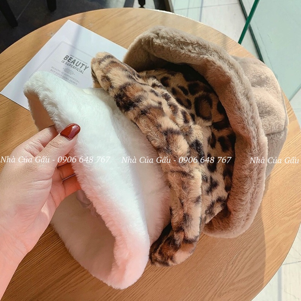 Mũ len lông cục bông cao cấp siêu cute nhìn là mê