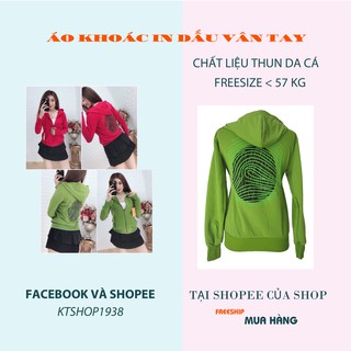 Áo khoác thun da cá in dấu vân tay nổi (ảnh chụp thật)