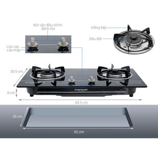Bếp ga âm Sunhouse SHB 501MT