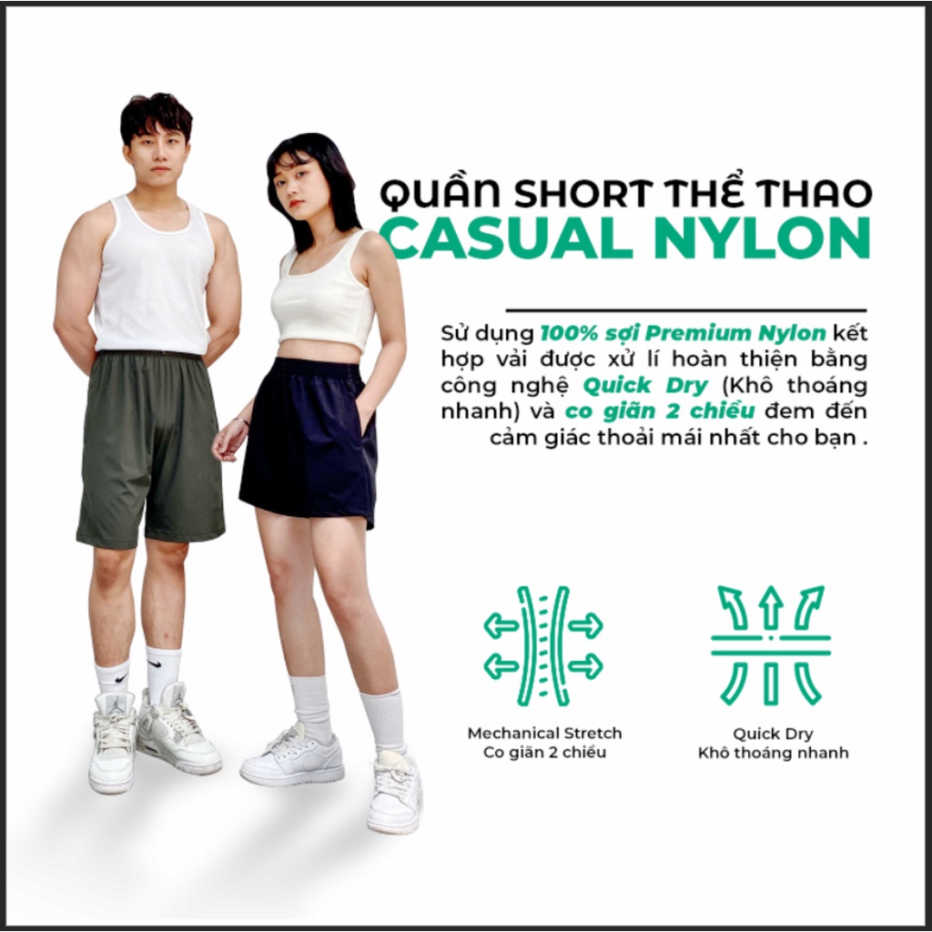 QUẦN FF KOREAN STYLE CASUAL NYLON SHORT PANTS