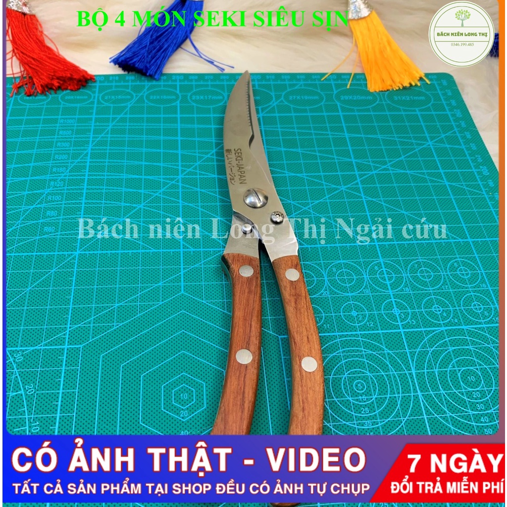 (FREE SHIP) Bộ dao Seki 4 món siêu dày, nặng hàng loại 1 bao chất toàn thị trường