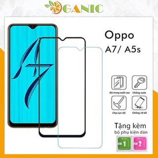 Kính Cường Lực Oppo A7 A5S A3S Kính Trong Suốt / Full Màn Hình Độ Cứng 9H+ Tặng Kèm Khăn Lau