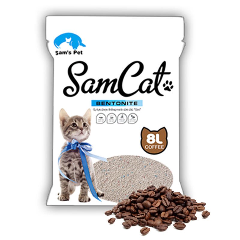 Cát Vệ Sinh Cho Mèo Sam Cat Loại 8L 3.5kg - Vón Cục, Ít Bụi, Khử Mùi Tốt