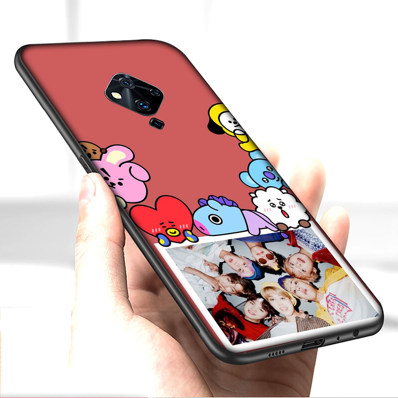 Ốp điện thoại dẻo họa tiết BTS BT21 hoạt hình cho Samsung Galaxy A9 A8 A7 A6 Plus J8 2018 + A21S A70 M20 A6+ A8+ 6Plus