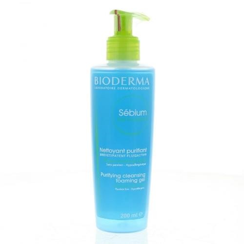 BIODERMA - GEL RỬA MẶT TẠO BỌT CHO DA DẦU MỤN SEBIUM GEL MOUSSANT 200ML