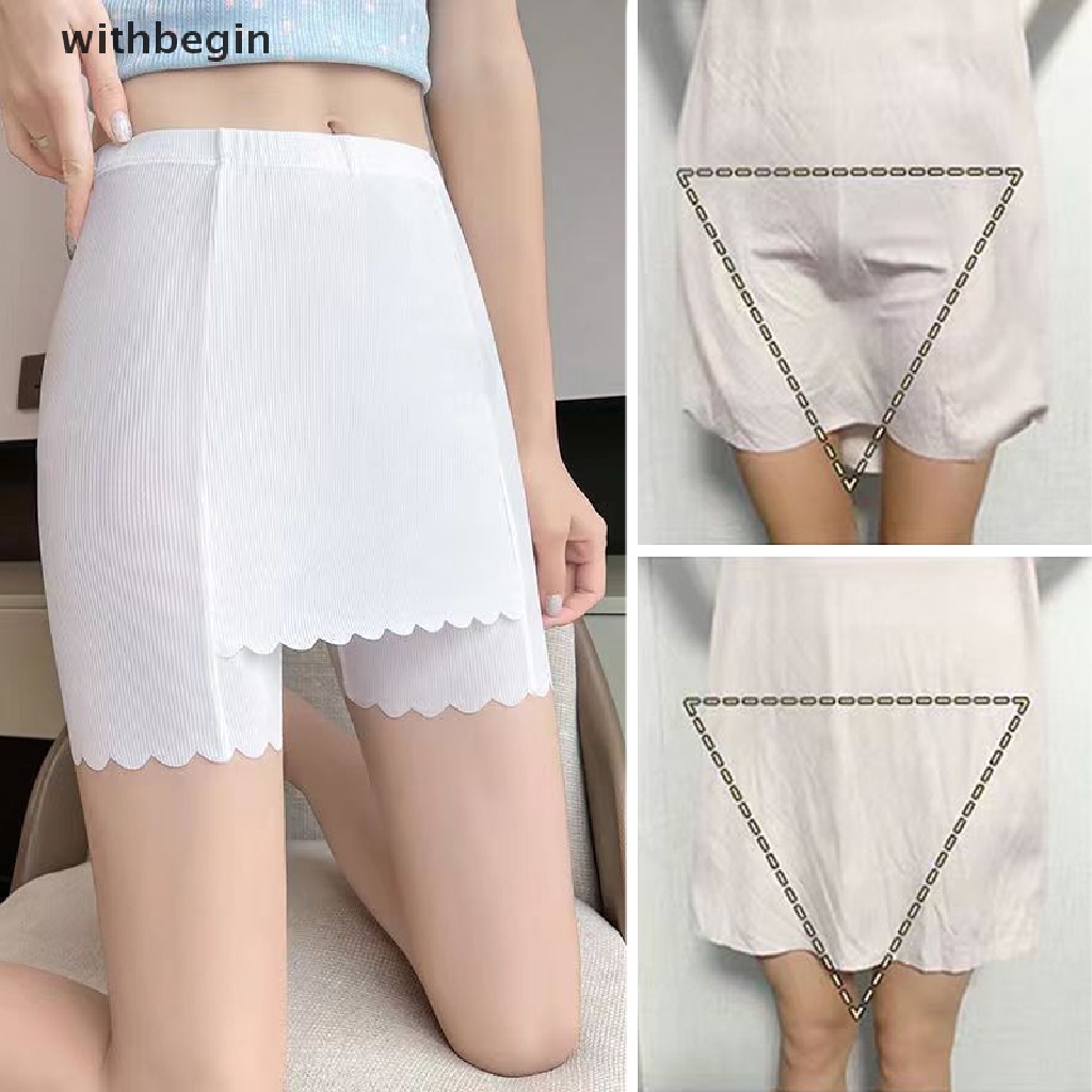 Quần Short Boxer Eo Cao Bằng Lụa Mát Hai Lớp Không Đường May Co Giãn Mẫu Mới Thời Trang Mùa Hè Dành Cho Bạn Nữ