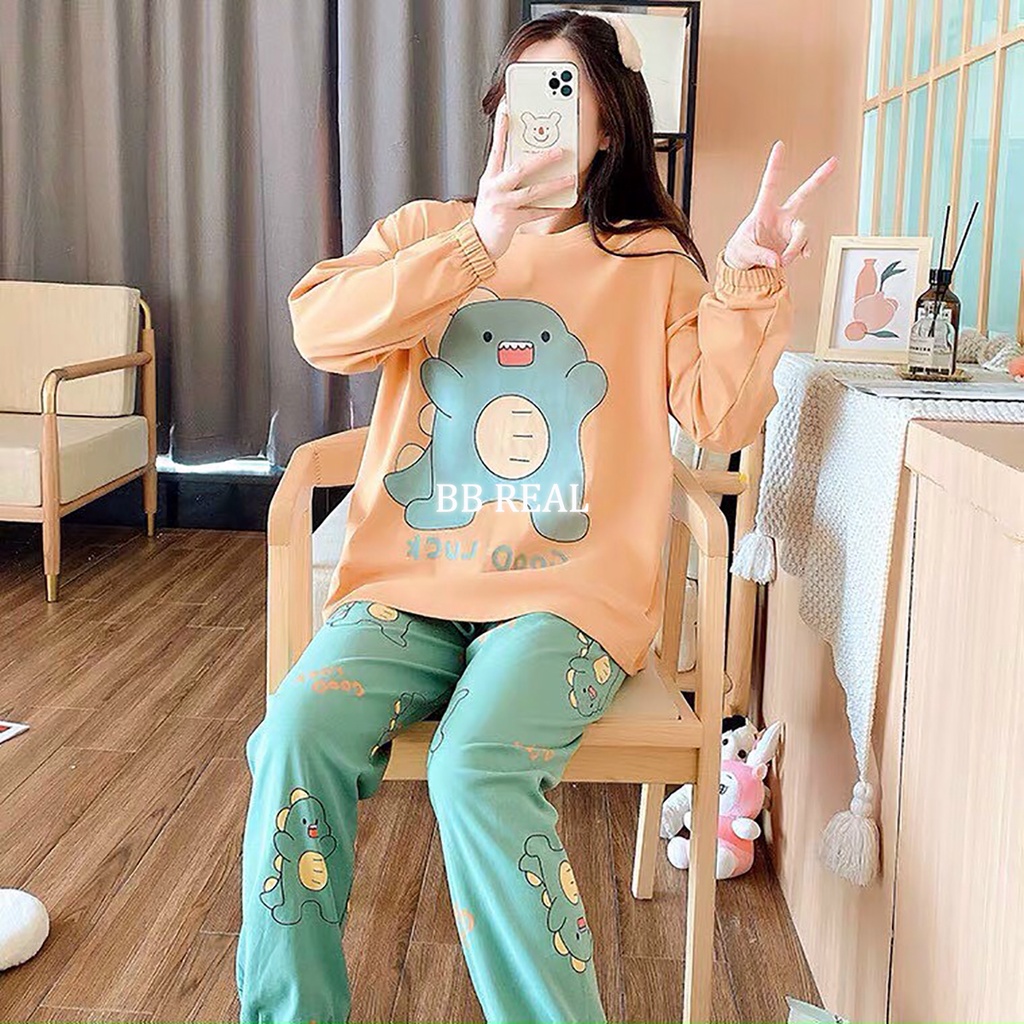 Đồ Bộ Mặc ở Nhà Bộ Đồ Ngủ Nữ Quần Dài Pijama Thun Lạnh Đẹp [CODE 17-20] Freesize Từ 45-60Kg - BB REAL | BigBuy360 - bigbuy360.vn