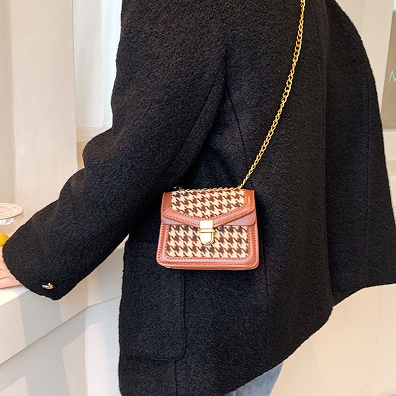 Túi Đeo Chéo mini Dây Mắt Xích Thời Trang Dành Cho Nữ