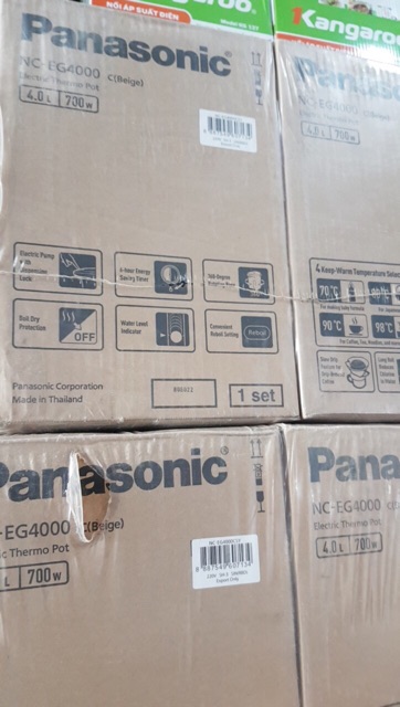 Phích thủy điện panasonic 4L chuẩn nhập Thái