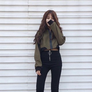 Áo khoác nữ lửng Ảnh thạt up ở cuối hot hot