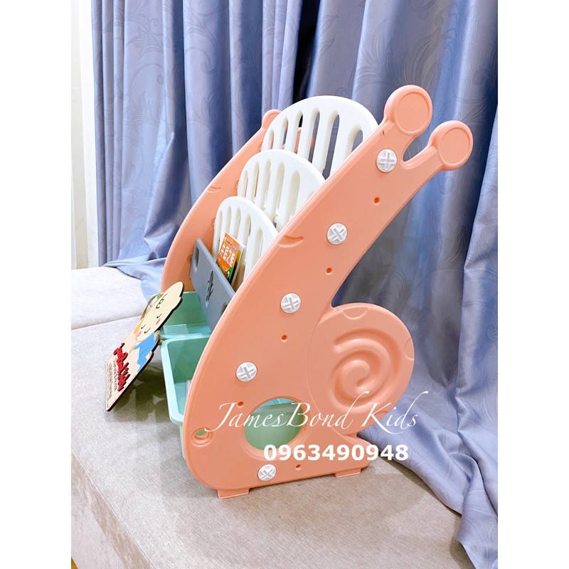 Giá sách mini cho bé hình ốc sên (sẵn hồng)- JamesBond Kids | BigBuy360 - bigbuy360.vn