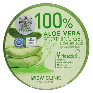 Gel dưỡng da Nha Dam 3W Clinic Aloe Vera Soothing Gel 100% 300g