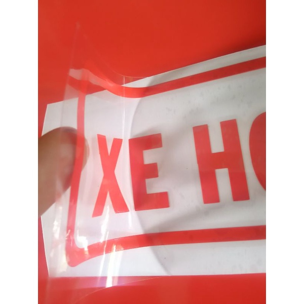 Chữ xe hợp đồng chất liệu decal dùng dán xe ô tô