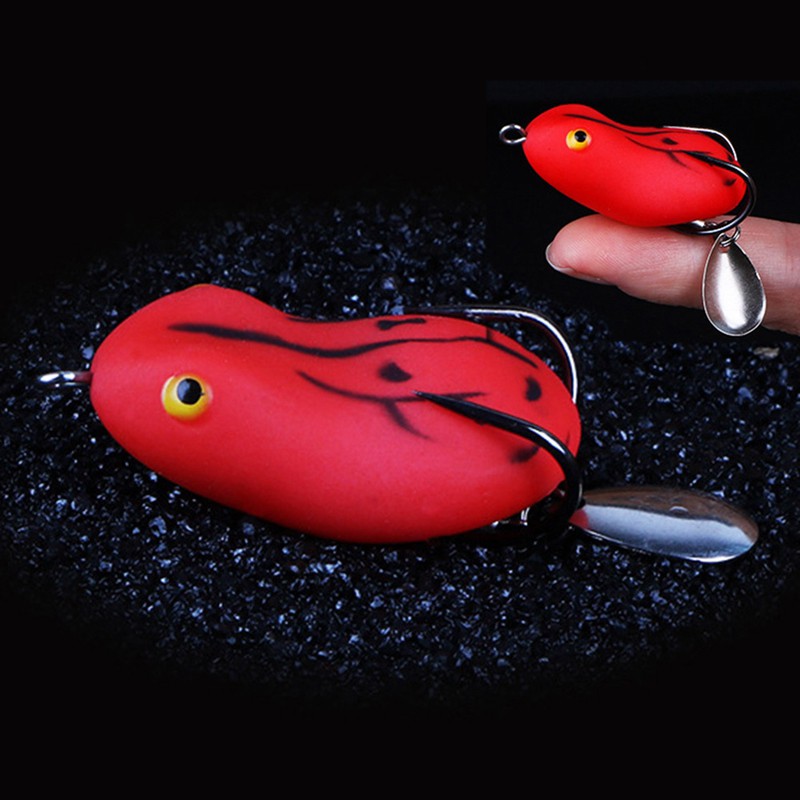 1 Mồi Câu Cá Mềm Hình Ếch Mồi câu cá giả thiết kế hình chú ếch mềm mại 4.5cm/7g 5cm/12g tiện lợi